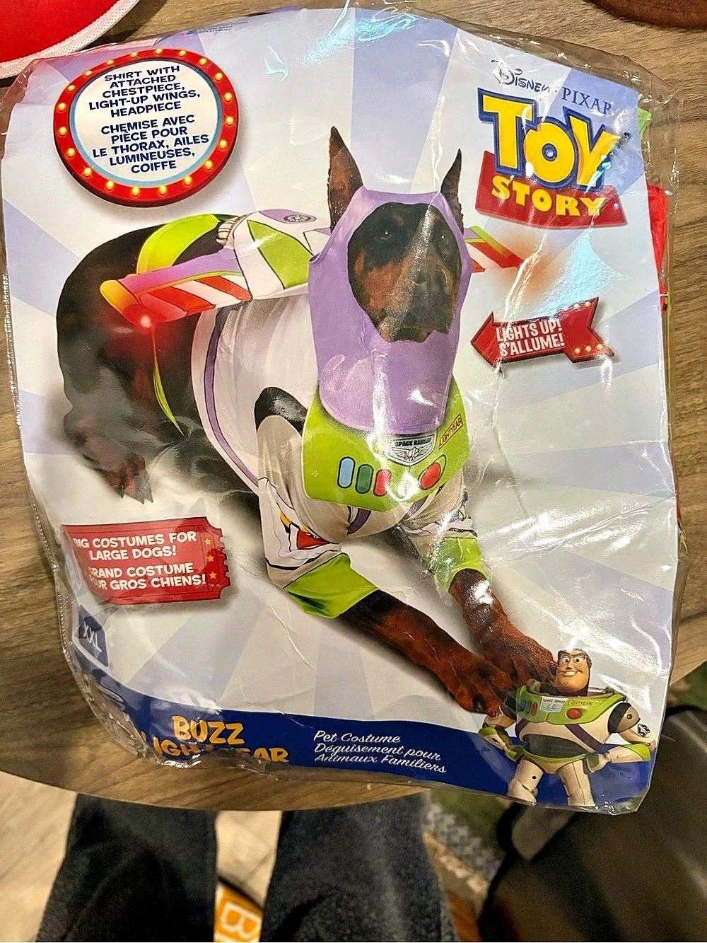 Disney Pixar Toy Story Buzz Lightyear Light-Up Pet Costume Dog Costume Green &